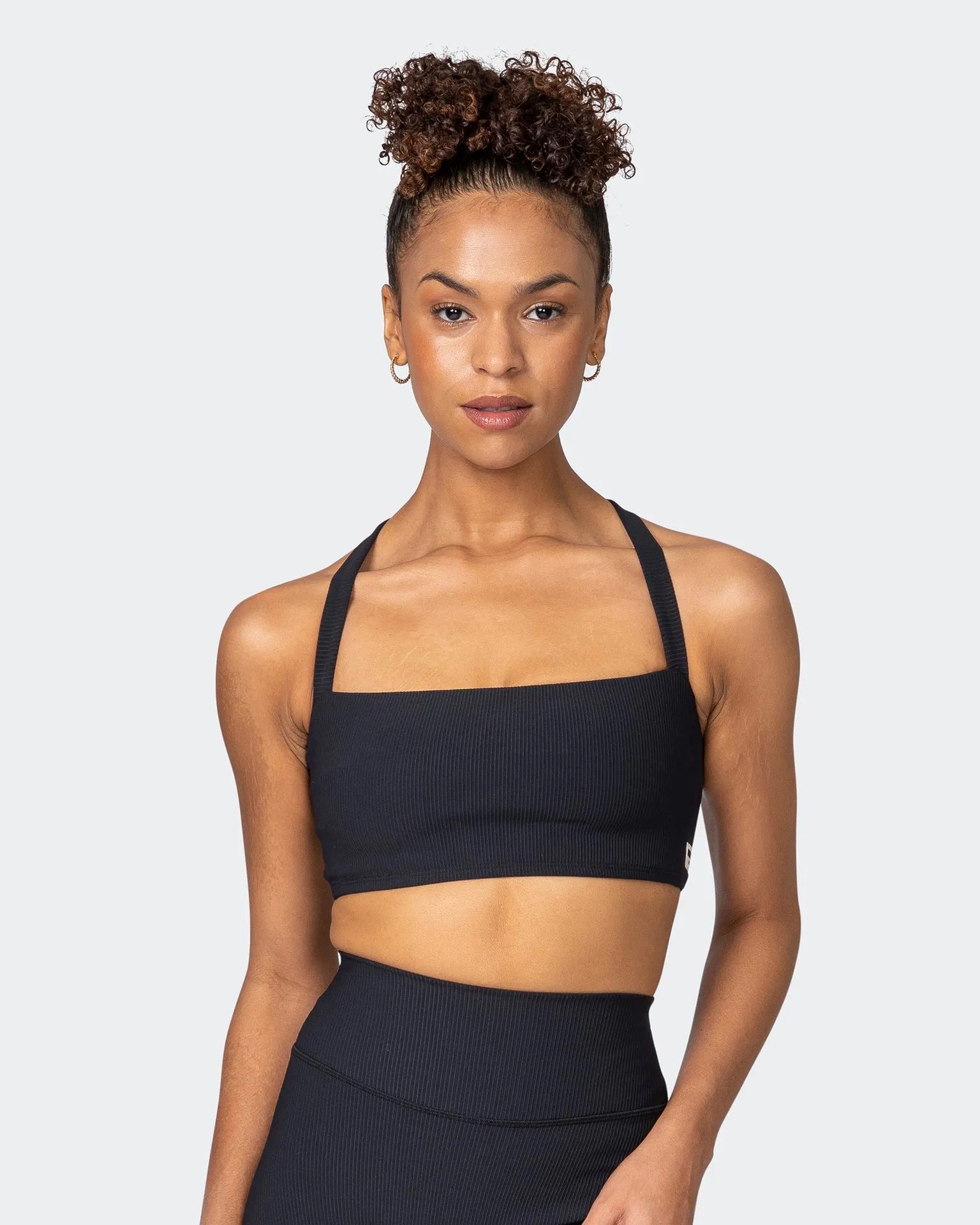 Twist Rib Bra - Black Everyday Support