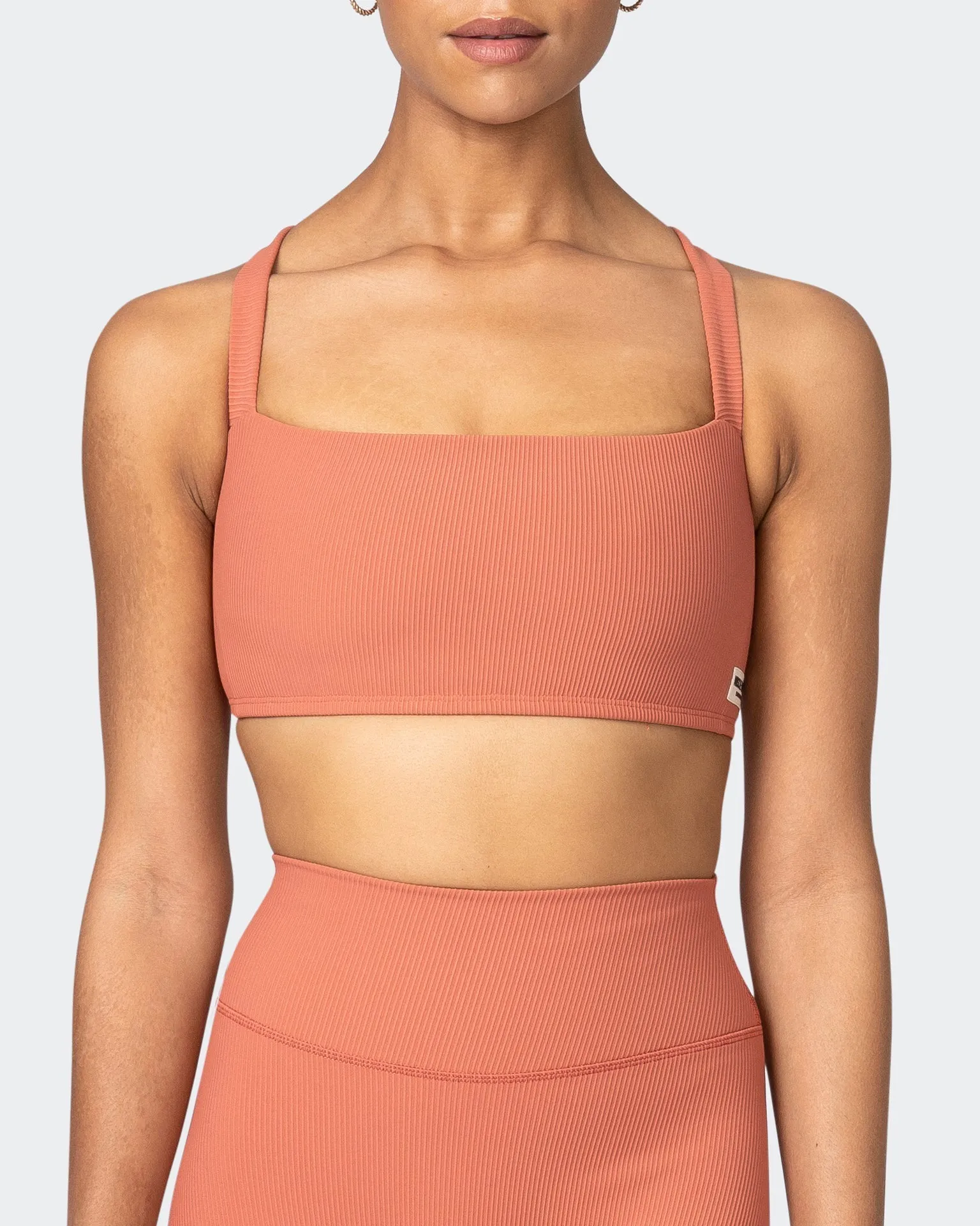 Twist Rib Bra - Burnt Sienna Everyday Support