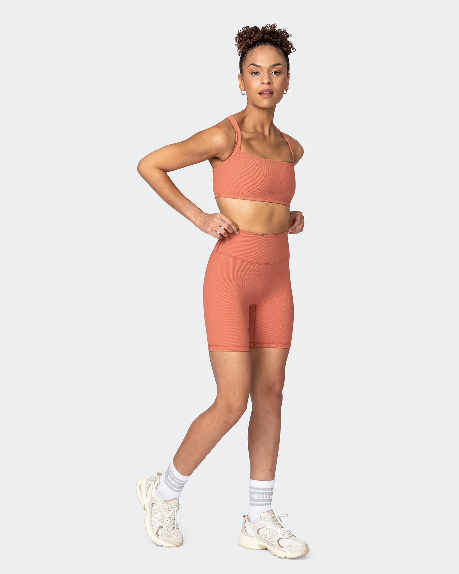 Twist Rib Bra - Burnt Sienna Everyday Support