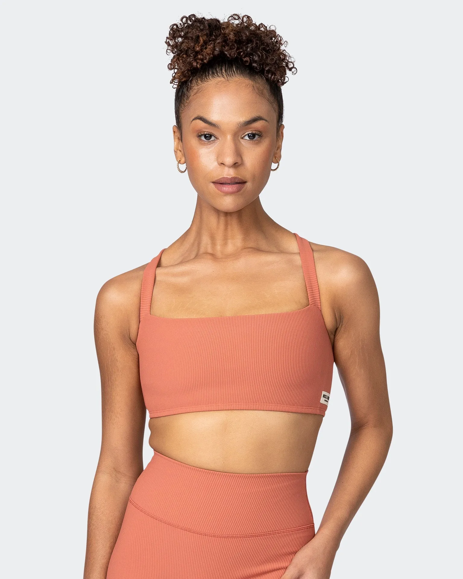 Twist Rib Bra - Burnt Sienna Everyday Support