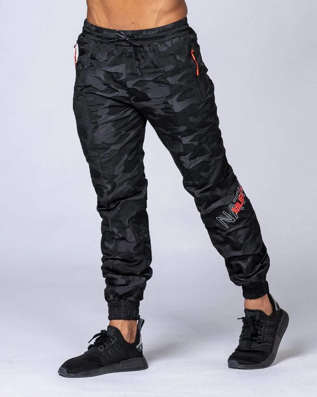 Unisex Tracksuit Pants - Black Camo