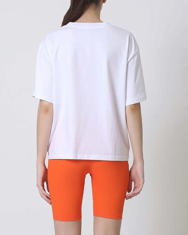 Varsity Tee - White/Orange