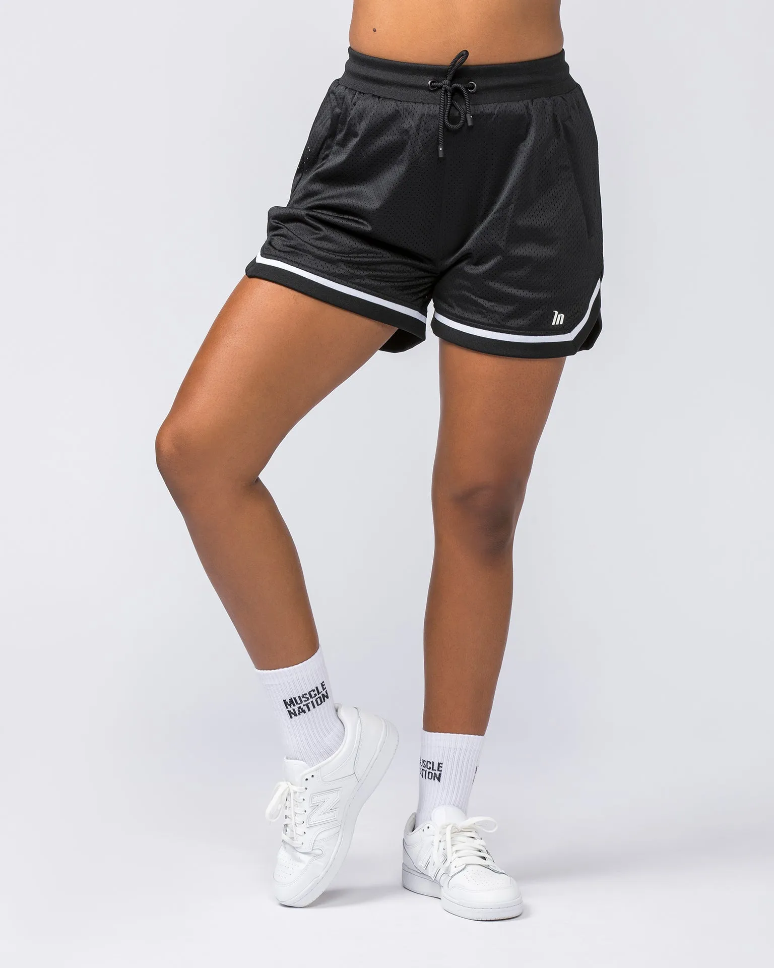 Womens 4'' Basketball Shorts - Black
