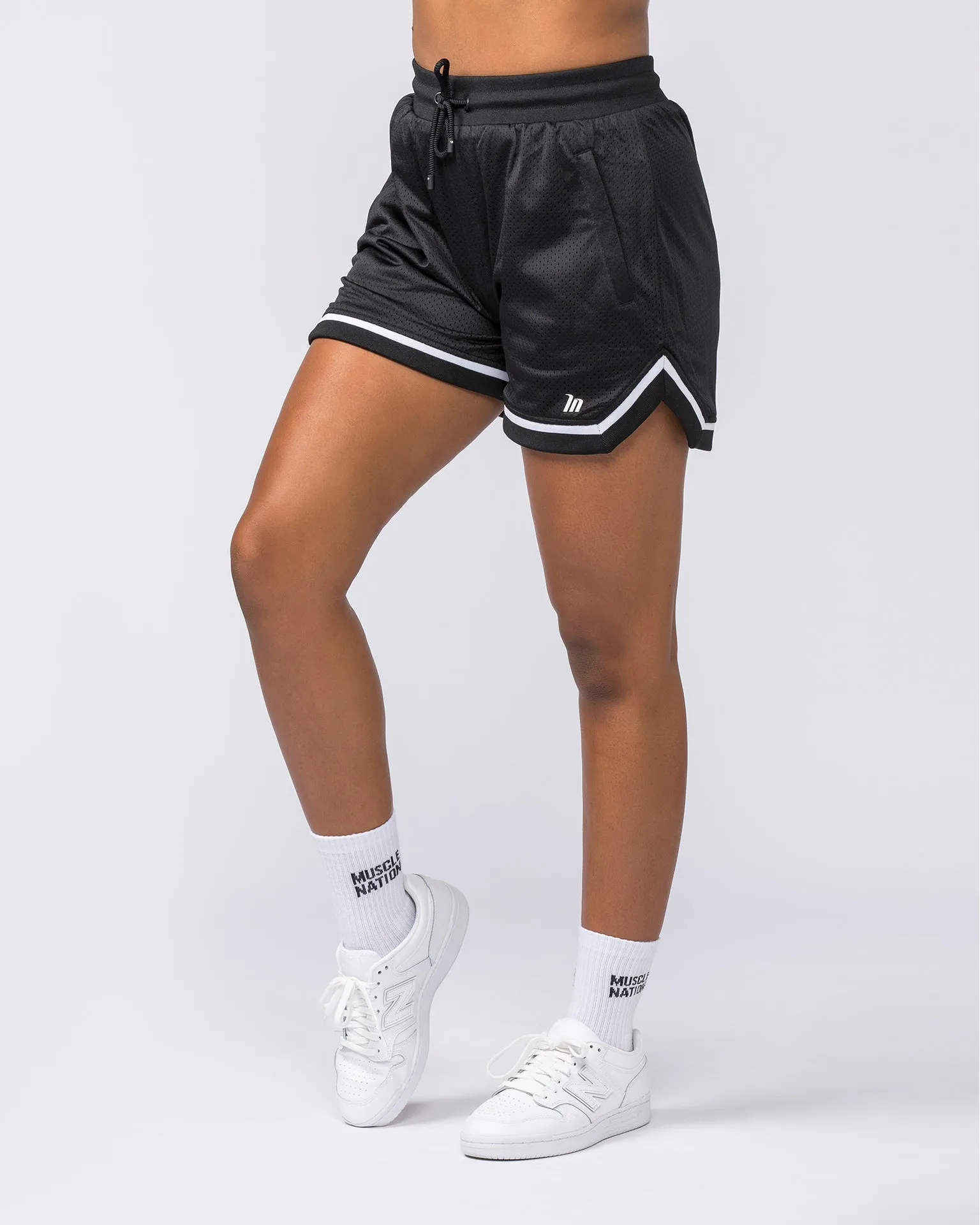 Womens 4'' Basketball Shorts - Black
