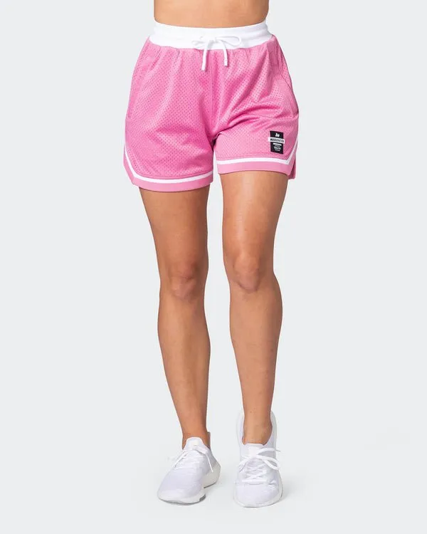 Womens Grand Slam Basketball Shorts - Candy Pink