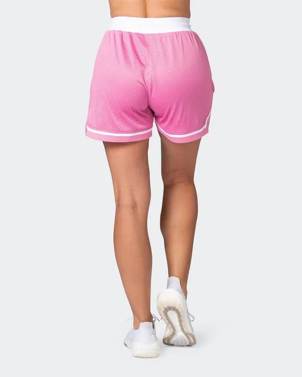 Womens Grand Slam Basketball Shorts - Candy Pink