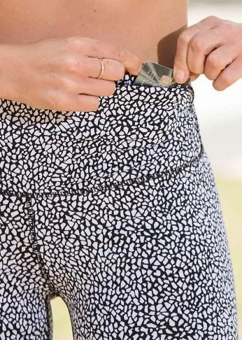 Yoga Pants Printed Antimicrobial Crop Leggings