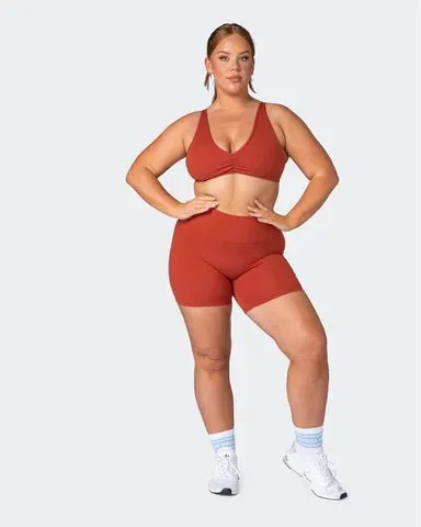 Zero Rise Everyday Bike Shorts - Burnt Orange