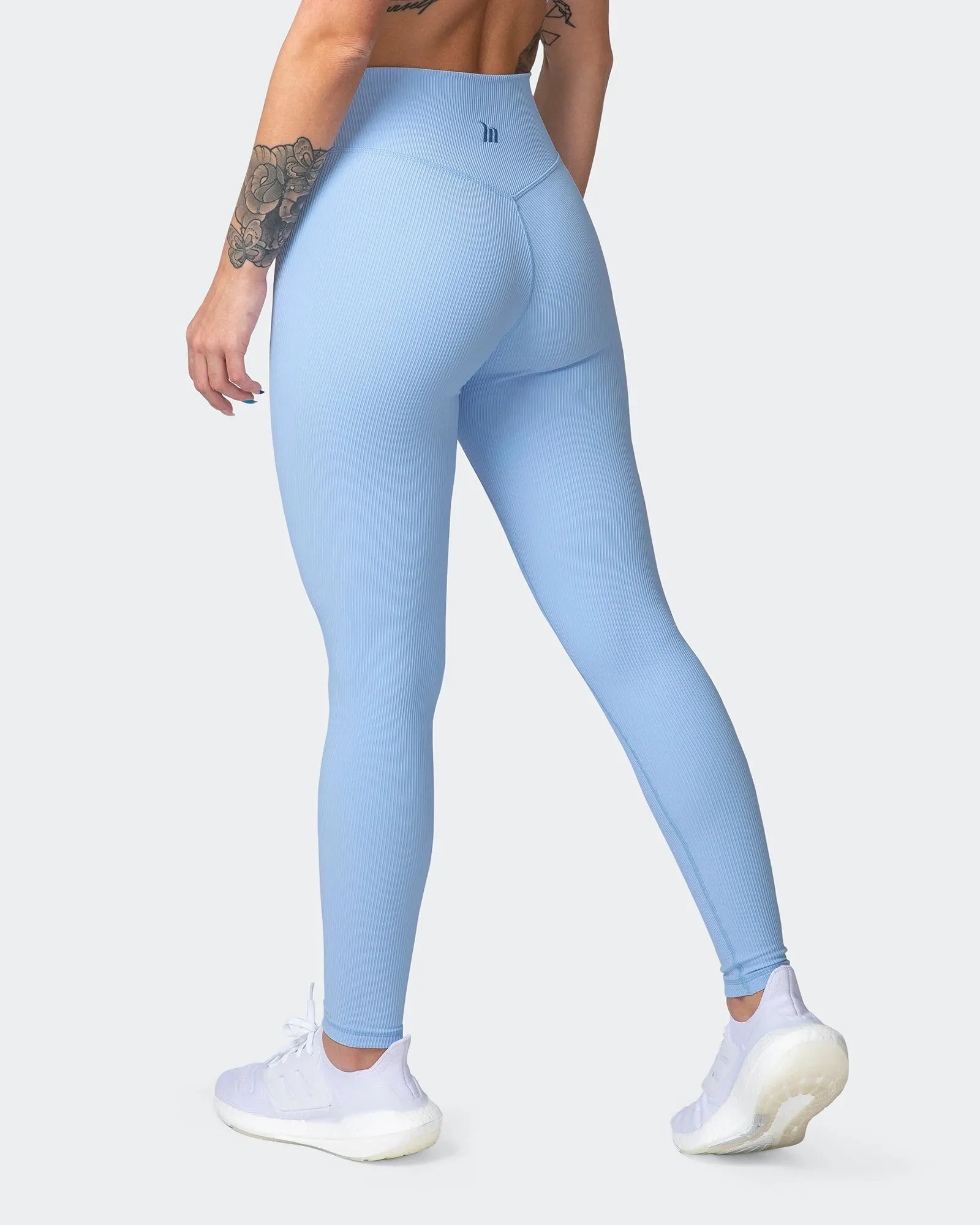 zero Rise Rib Ankle Length Leggings - Periwinkle