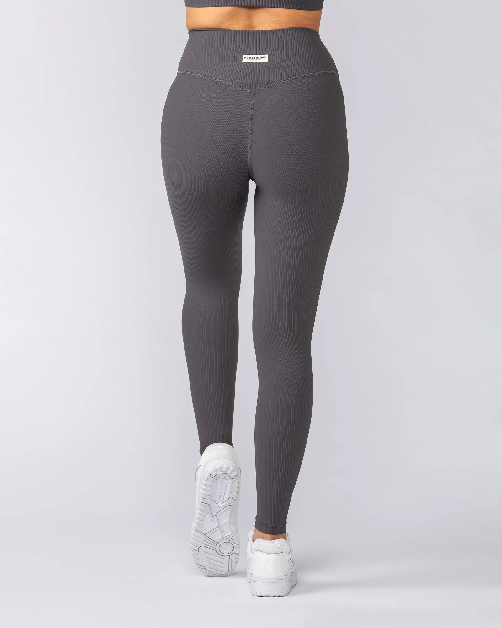 Zero Rise Rib Ankle Length Leggings - Phantom