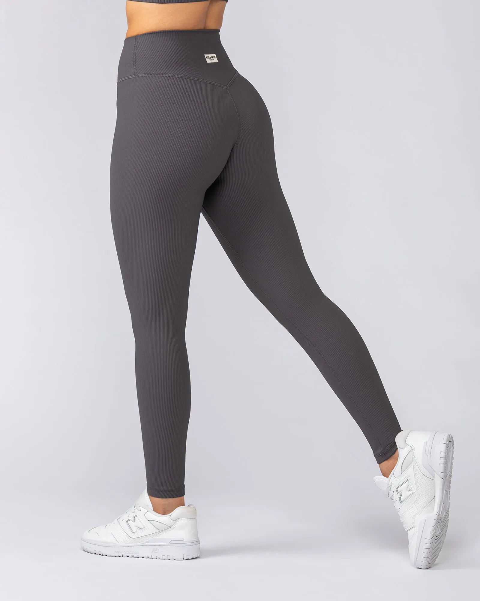 Zero Rise Rib Ankle Length Leggings - Phantom