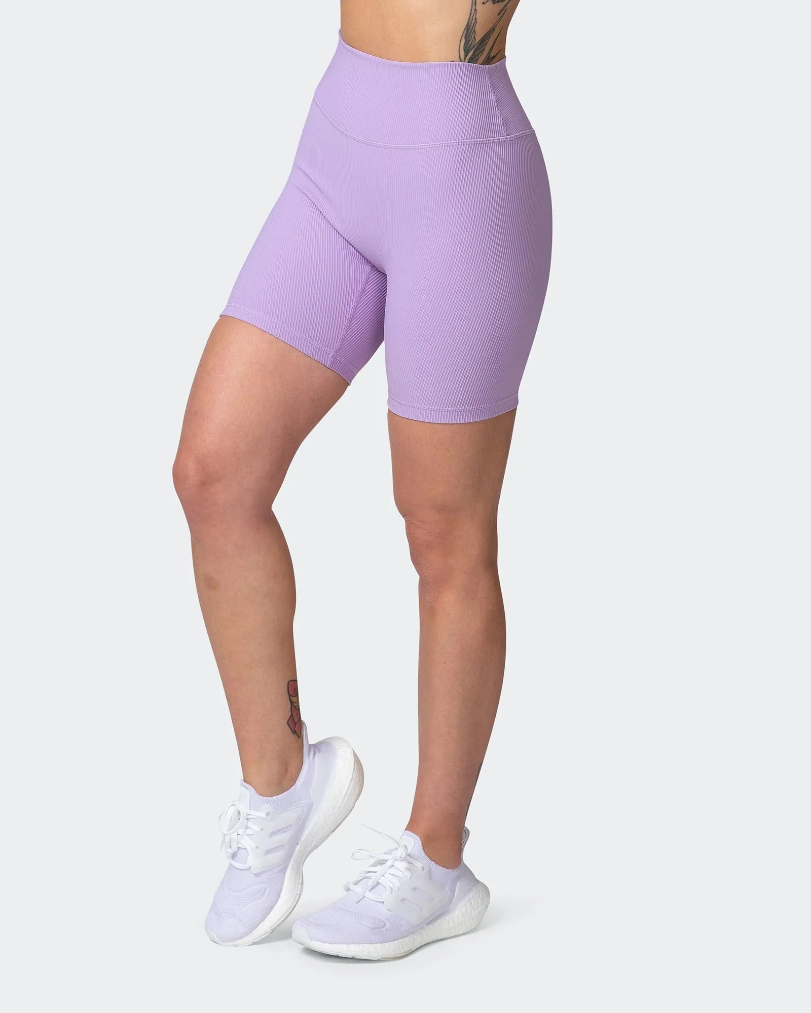 ZERO RISE RIB BIKE SHORTS Lilac