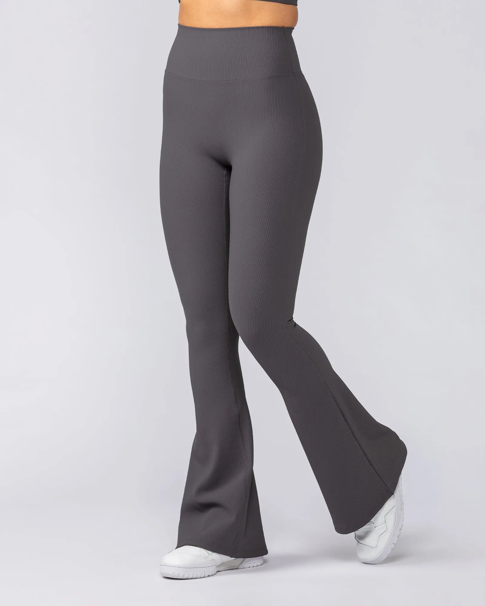 Zero Rise Rib Flare Leggings - Phantom