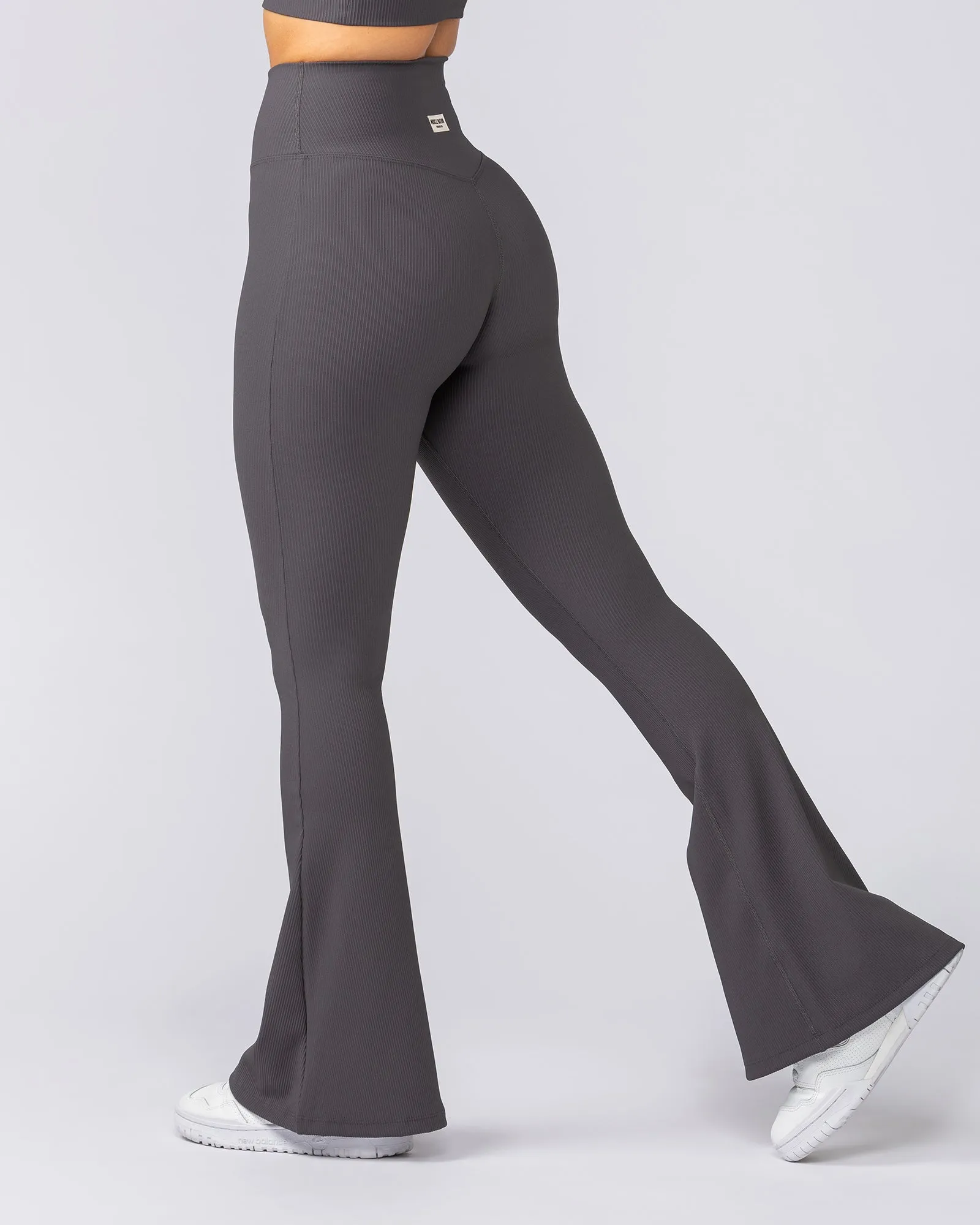 Zero Rise Rib Flare Leggings - Phantom