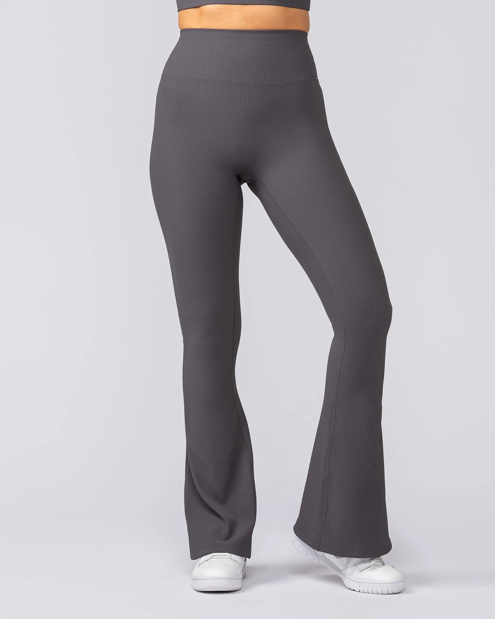 Zero Rise Rib Flare Leggings - Phantom